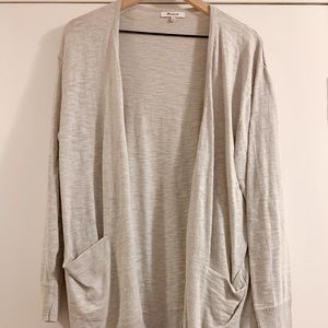 Madewell Summer Ryder Cardigan, Heather Ice Size M
